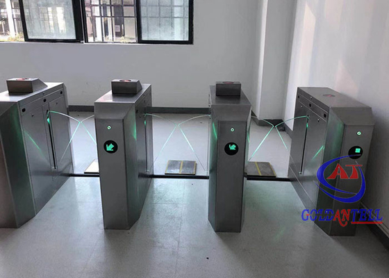 CE อนุมัติ RFID Gate Reader Flap Barrier Gate ระบบควบคุมการเข้าถึง ระบบรักษาความปลอดภัย Turntiles Gate