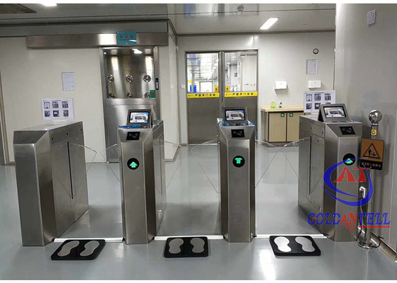 Bi - ทิศทาง Flap Turntile ประตู 3 ช่องทางสําหรับการควบคุมการเข้าถึงที่ปลอดภัย