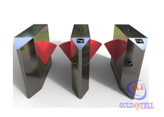 Access Control Waist High Turnstyle Barrier rfid reader Turnstile สำหรับทางเข้าโรงเรียนหรือโรงพยาบาล