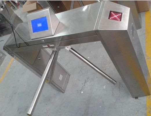 Barcode Qr code Tripod Access Control Turnstiles ,Turnstile For Stadium / Tourist Spots