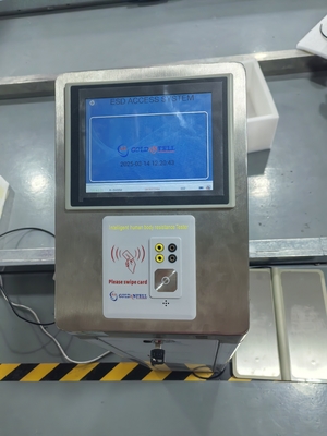 8 นิ้ว Screen Esd Tester With Wrist Strap Footwear Anti-static Tester สําหรับห้องปฏิบัติการและโรงงาน
