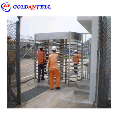 Nfc Gate กลไกการรู้จำอุณหภูมิประตูหมุนแบบเต็มความสูง SS Double Passage สำหรับตัวตรวจสอบสนามกีฬา