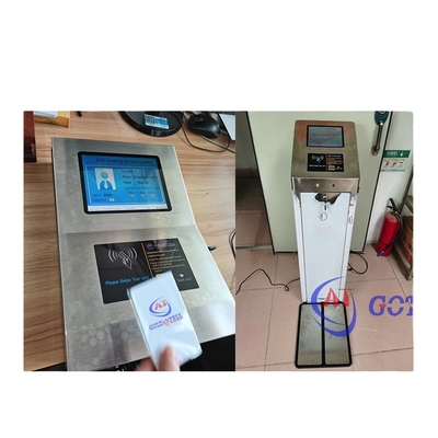ประตู ESD พร้อมเครื่องอ่านบัตร RFID หน้าจอ 8 นิ้ว เครื่องทดสอบสายรัดข้อมือ