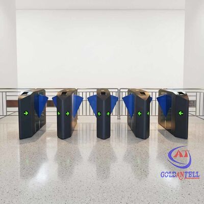 ทางเข้าแบบไร้สัมผัส Flap Barrier AI การเข้าถึงใบหน้าแบบชีวภาพแบบหลายแบบสําหรับศูนย์ท่องเที่ยวดิจิตอล และหอการเมือง CE