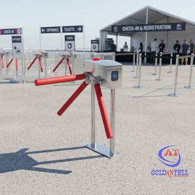 Mobile Portable Tripod Turnstile No-Installation RFID Access Gate Budget-friendly for Temporary Events and Sites CE