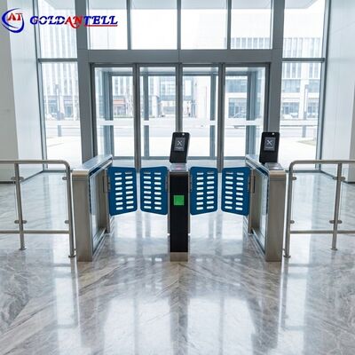 ประตูอัตโนมัติแบบสวิงพร้อมระบบสแกนใบหน้าและระบบป้องกันการเดินตามหลังด้วย RFID