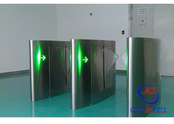 เครื่องอ่านบัตร Rfid Flap Barrier Gate โปรแกรมรักษาความปลอดภัย Turnstiles สำหรับระบบห้องสมุด