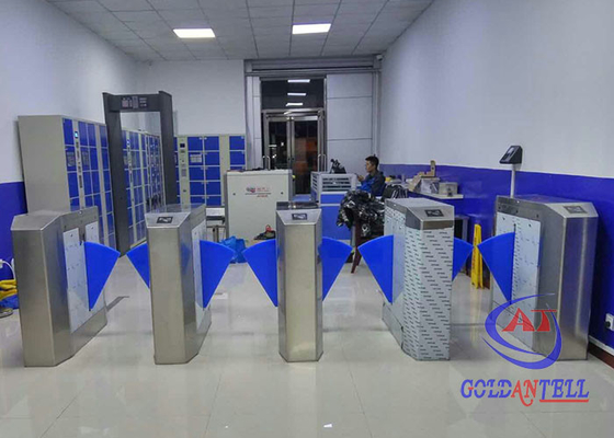 เดินผ่านประตูรักษาความปลอดภัยเครื่องตรวจจับโลหะกว้าง 600 มม. พร้อมการตรวจสอบอุณหภูมิ