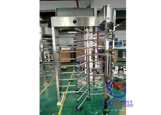กลไกการหมุนแบบเต็มตัวประตูหมุนประตูอัตโนมัติมือกด Stainless Steel