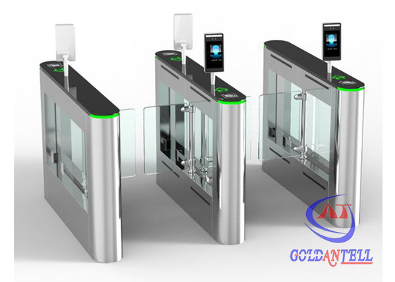การจดจำใบหน้าและอุณหภูมิรหัส QR ความปลอดภัยสวิง Barrier