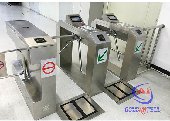 ความหนา 1.5 มม. TCP / IP การเข้าถึงแบบสมาร์ทไฟฟ้า ESD ประตูหมุนความสูงเอวเดียวพร้อมระบบรักษาความปลอดภัย nfc