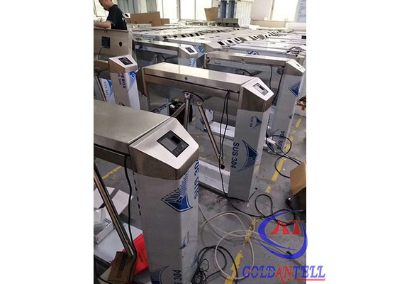 เครื่องอ่านบัตรรหัส QR ความสูงครึ่งหนึ่งกลไกการจดจำใบหน้าสองข้างขาตั้งกล้อง turnstile zk