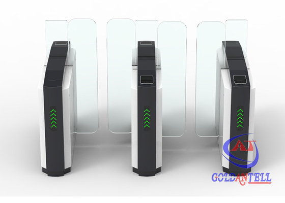 คนเดินเท้า 600 มม. เลน RS485 0.6 วินาทีประตูหมุนบานเลื่อน
