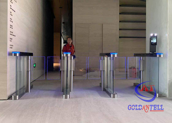 เครื่องสแกนใบหน้าแบบออปติคอล Swing Barrier Gate RFID Bi Directional Pass Barrier System