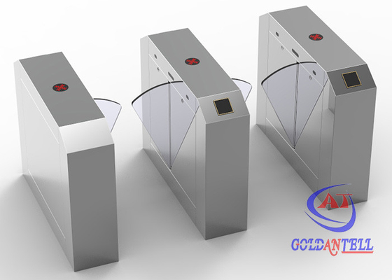 ความสูงครึ่งหนึ่งการควบคุมการเข้าถึงด้วยอินฟราเรด Flap Barrier Gate Manual Card Collecting Turnstile