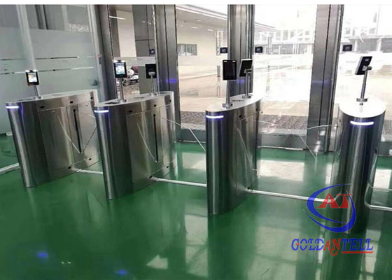 ตัวนับประตูหมุน RFID Optical Flap Barrier พร้อมระบบจดจำใบหน้าครึ่งหนึ่ง