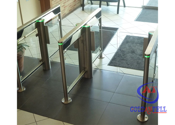 เครื่องอ่าน NFC Swing Barrier Turnstile สำนักงานธนาคาร Metro Supermarket Swing Gate