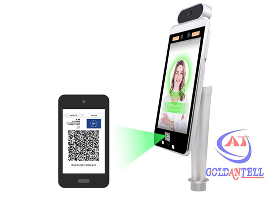 WIFI QR Code เครื่องสแกนลายนิ้วมือเข้างาน Face Recognition Temperature Scanner