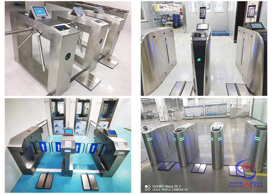 ประตูหมุน ESD สำหรับคนเดินเท้าในร่ม IP54 SUS304 วัสดุสำหรับ Lab / Facotry