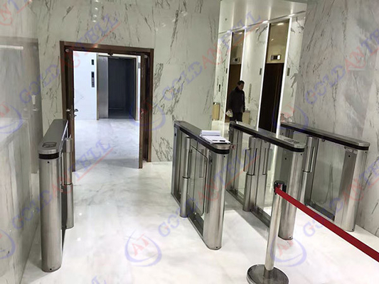 ประตูหมุน RFID อัตโนมัติเต็มรูปแบบ 90 ซม. กว้างเพื่อความปลอดภัย