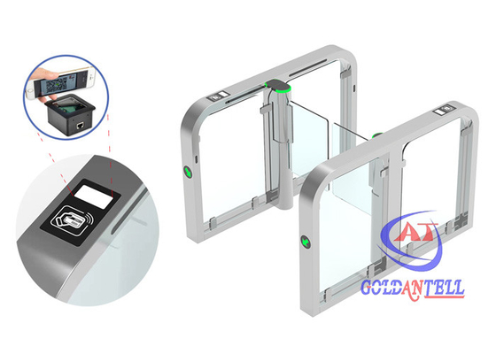 Slim Pedestrian Speed ​​​​Gates RFID QR Code บัตร NFC ผ่านการควบคุมสำหรับโรงยิม