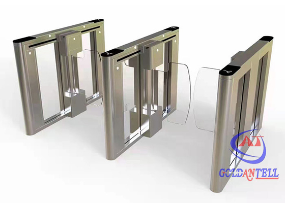 100mm Wide Slim Swing Turnstile Barrier Fast Passage เครื่องอ่าน RFID อัตโนมัติสำหรับล็อบบี้