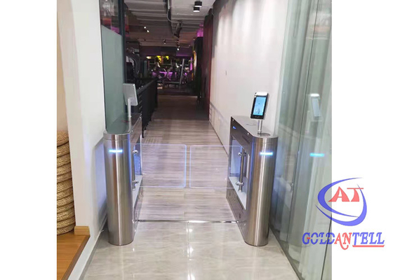 ประตูหมุนจดจำใบหน้าสำหรับคนเดินเท้า Automatic Bi Directional สำหรับอาคารสำนักงาน