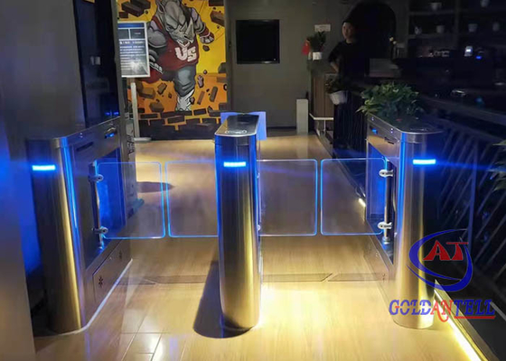 ยิม Security Swing Gate Turnstile Waist ระบบควบคุมการเข้าออกด้วย RFID สูง
