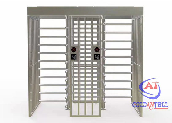 ประตูหมุนความปลอดภัยเต็มความสูง Dual Lane Bi Directional For Prison