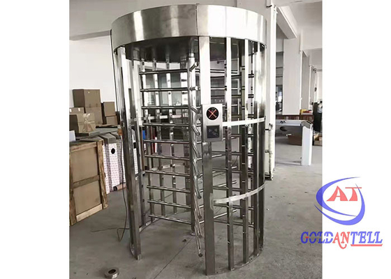 ทางเข้าเดี่ยว Rotrary Full Hight Turnstile Gate 304 สแตนเลสสำหรับเรือนจำ