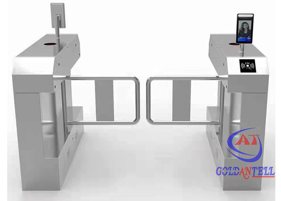 Anti Crush Optical Facial Recognition ประตูหมุน Swing Barrier Gate สำหรับห้องน้ำ