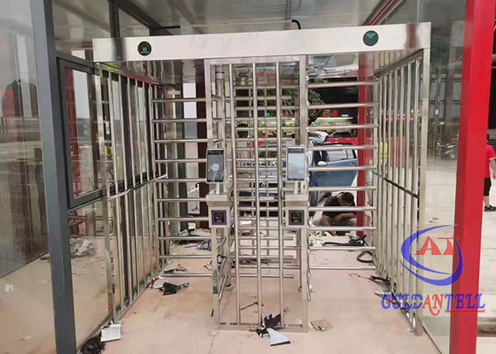 CE Pedestrian Security Gates สองทาง RFID การจดจำใบหน้า Turnstile ความสูงเต็ม