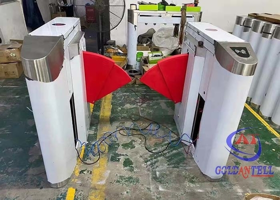 Biometric 0.3s Speed ​​Flap Turnstile Gate การบำรุงรักษาที่ทนทานด้วย LED Light