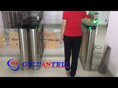 GAT-686 Speed gate swing barrier gate พร้อมทั้ง QR code barcode และ RFID card reader