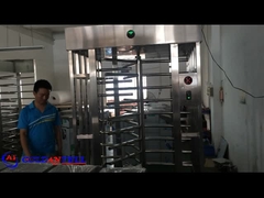 GAT-504 ทางเข้าเดียว หมุนเวียนสูงเต็ม พร้อมเครื่องอ่านบัตรและเครื่องอ่านนิ้วมือ