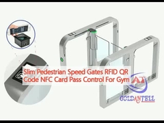 สลิม เกตความเร็วคนเดิน RFID QR Code NFC Card Pass Control สําหรับกีฬา