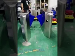 GAT-201 IR Sensors Auto Flap Barrier Turnstile Baffle Doors With Access Control System การตรวจสอบการเข้าถึง