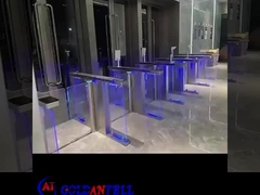 GAT-672 เครื่องสแกนใบหน้าแบบออปติก สวิง แบรคเกต RFID Bi-Directional Pass Barrier System