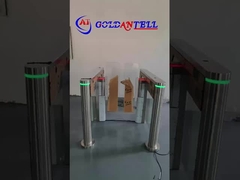 High Glass Baffle Optical Turnstile Dual Channel Controller Swing Barrier Gate สำหรับทางออก